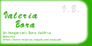 valeria bora business card